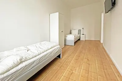 Ein Bett oder Betten in einem Zimmer der Unterkunft Chic Apartment in Jüterbog