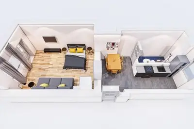 Ein Bett oder Betten in einem Zimmer der Unterkunft Cosy Apartment plus Self Checkin plus free Street parking