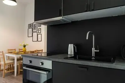 Küche/Küchenzeile in der Unterkunft Cosy Apartment plus Self Checkin plus free Street parking