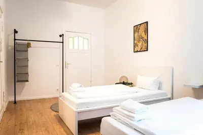 Ein Bett oder Betten in einem Zimmer der Unterkunft Great Apartment in Berlin Neukölln
