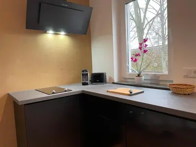 Küche/Küchenzeile in der Unterkunft Neubauwohnung im Herzen Panketal