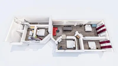 Ein Bett oder Betten in einem Zimmer der Unterkunft Family Apartment Moabit