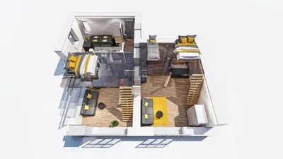 Grundriss der Unterkunft Stylish Loft Apartment plus SelfCheckIn plus Street Parking