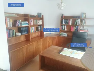 Die Bibliothek in der Ferienwohnung