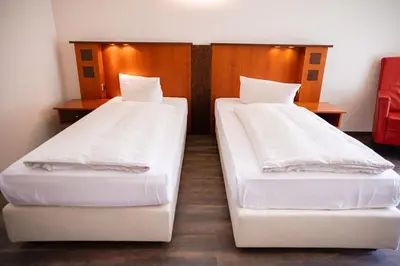 Ein Bett oder Betten in einem Zimmer der Unterkunft Müggelseeperle