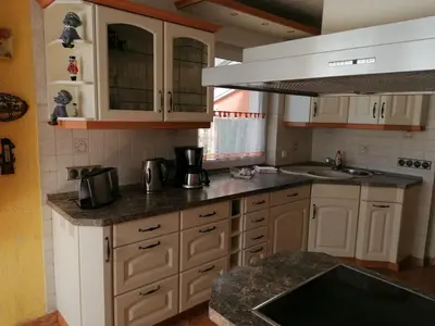 Küche/Küchenzeile in der Unterkunft Ferienwohnung Hella