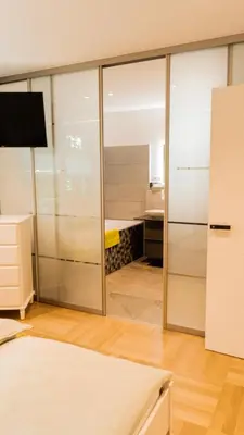 Ein Bett oder Betten in einem Zimmer der Unterkunft FeWo-Seefunkeln in Diensdorf am Scharmützelsee