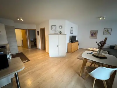 Küche/Küchenzeile in der Unterkunft K8 FeWo - Am Kurpark - Therme