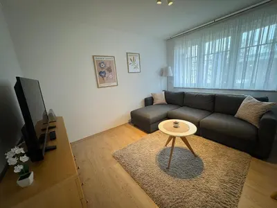Ein Sitzbereich in der Unterkunft K8 FeWo - Am Kurpark - Therme