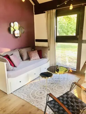Ein Sitzbereich in der Unterkunft Hof Lillge