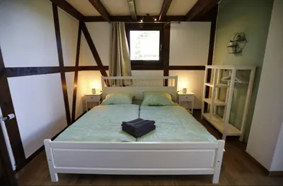 Ein Bett oder Betten in einem Zimmer der Unterkunft Hof Lillge