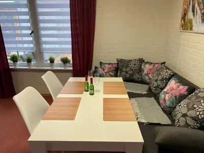 Ein Sitzbereich in der Unterkunft Ferienwohung Marina