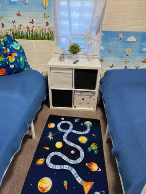Ein Bett oder Betten in einem Zimmer der Unterkunft Ferienwohung Marina