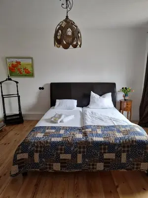 Ein Bett oder Betten in einem Zimmer der Unterkunft Familienhof Gottschalk