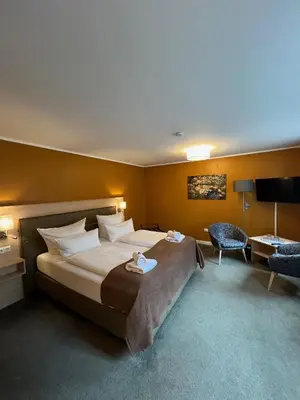 Ein Bett oder Betten in einem Zimmer der Unterkunft Strandperle