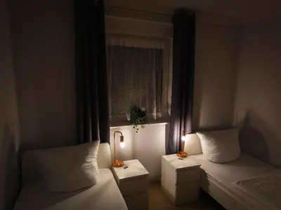 Ein Bett oder Betten in einem Zimmer der Unterkunft Ferienwohnung Nauen