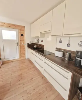 Küche/Küchenzeile in der Unterkunft Ferienwohnung Sunny 1