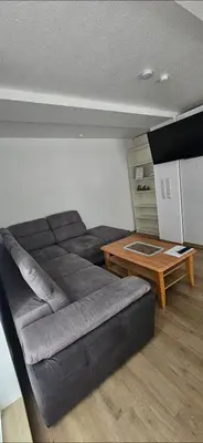 Ein Sitzbereich in der Unterkunft Haus am Nymphensee1