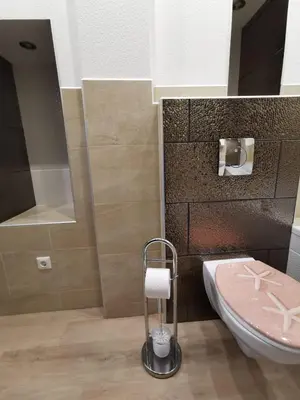 Ein Badezimmer in der Unterkunft Haus am Nymphensee1