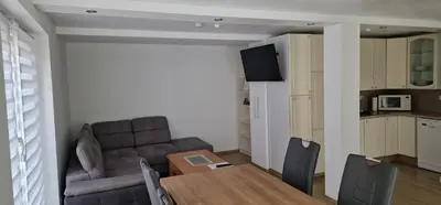 Küche/Küchenzeile in der Unterkunft Haus am Nymphensee1