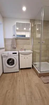 Ein Badezimmer in der Unterkunft Haus am Nymphensee2