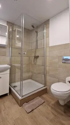 Ein Badezimmer in der Unterkunft Haus am Nymphensee2