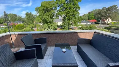 Ein Balkon oder eine Terrasse in der Unterkunft Ferienwohnung Magdalena