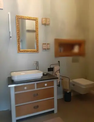 Ein Badezimmer in der Unterkunft Ferienwohnung Bad Freienwalde