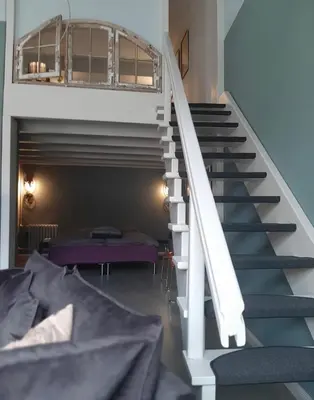 Ein Bett oder Betten in einem Zimmer der Unterkunft Ferienwohnung Bad Freienwalde