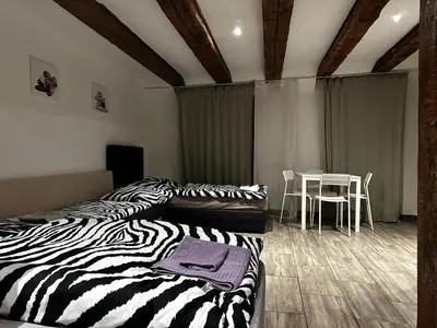 Ein Bett oder Betten in einem Zimmer der Unterkunft Nice studio in Pankow