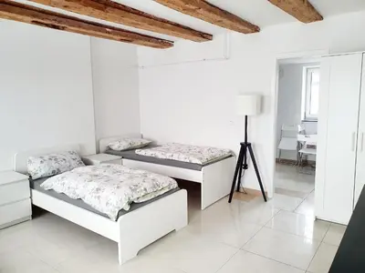 Ein Bett oder Betten in einem Zimmer der Unterkunft Nice and bright flat in Pankow