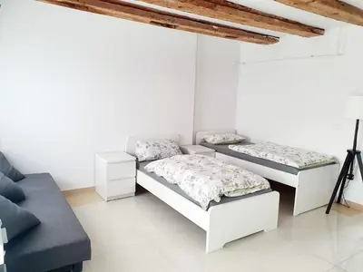 Ein Bett oder Betten in einem Zimmer der Unterkunft Nice and bright flat in Pankow