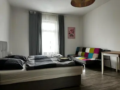 Ein Bett oder Betten in einem Zimmer der Unterkunft Nice and comfortable studio in Pankow
