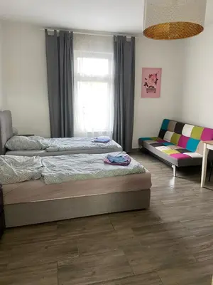 Ein Bett oder Betten in einem Zimmer der Unterkunft Nice and comfortable studio in Pankow