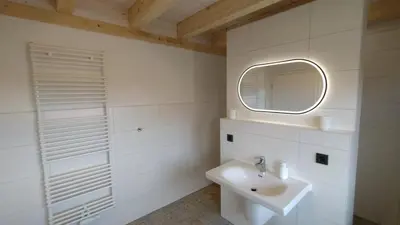 Ein Badezimmer in der Unterkunft großzügige Ferienwohnung mit weitem Ausblick