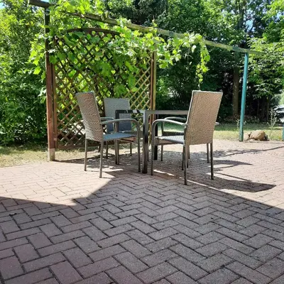 Ein Garten an der Unterkunft Ferienwohnung im Spreewald Lübben 2,5km
