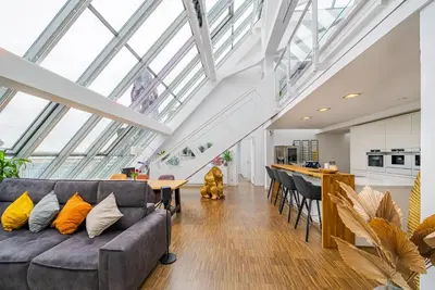 Küche/Küchenzeile in der Unterkunft Luxus Penthouse am Kurfürstendamm
